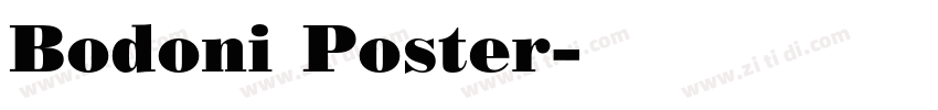 Bodoni Poster字体转换